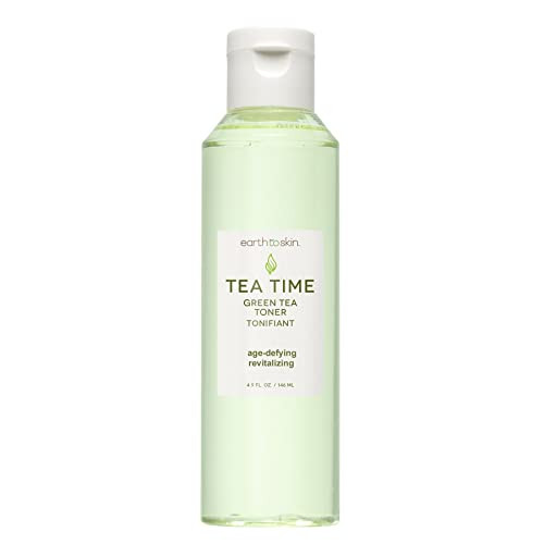 Earth To Skin Tea Time Green Tea Anti Aging Face Toner Natural Nourishment Purify And Cleanse Facial Toner For All Skin Types 4.9 Fl Oz