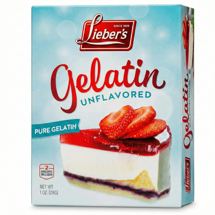 Liebers Pure Unflavored Gelatin Powder Sugar Free Kosher Gluten Free