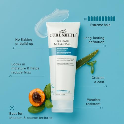 Curlsmith In Shower Style Fixer Strong Hold Gel For Curls 8 Oz