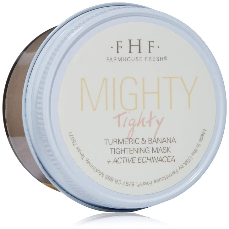 Farmhouse Fresh Turmeric Face Mask Clay Mask. Mighty Tighty Turmeric And Banana Tightening Mask 3.2 Fl Oz