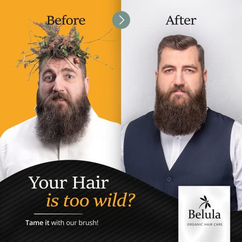 Belula 100 Percent Boar Bristle Hair Brush Set For Men Thin Normal To Short Hair