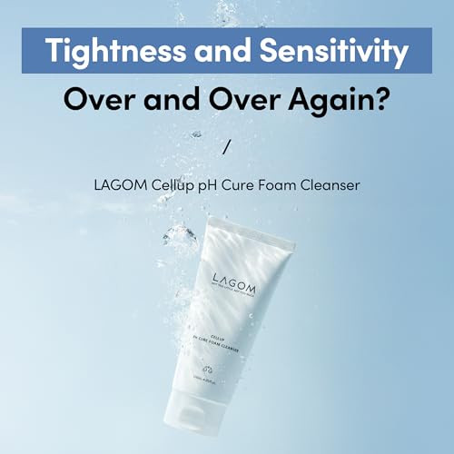Lagom Cellup Ph Cure Foam Cleanser Low Ph Skin Barrier Protection Natural Deep Face Cleansing K Skincare Mild 5.5 Subacid For Sensitive Skin