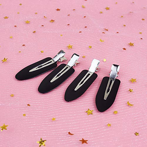 6 Pieces No Bend Hair Clips No Crease Hair Clip For Hairstyling Makeup Clips For Women And Girls Black