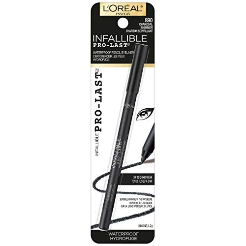 L Oreal Paris Makeup Infallible Pro Last Pencil Eyeliner Waterproof And Smudge Resistant Glides On Easily To Create Any Look Black Shimmer