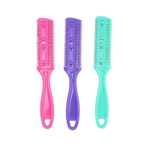 Professional 3 Pcs Double Edge Razor Blades Trimmer Razor Dual Side Cutting Scissors Diy Hair Thinning Comb Slim Haircuts Cutting Tool