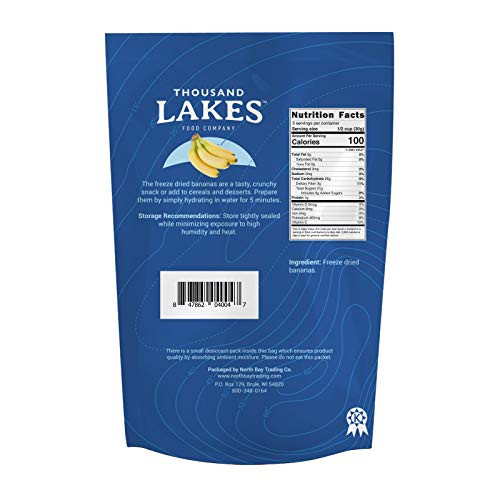 Freeze Dried Sliced Bananas 2 Pack 6.4 Oz Total Thousand Lakes