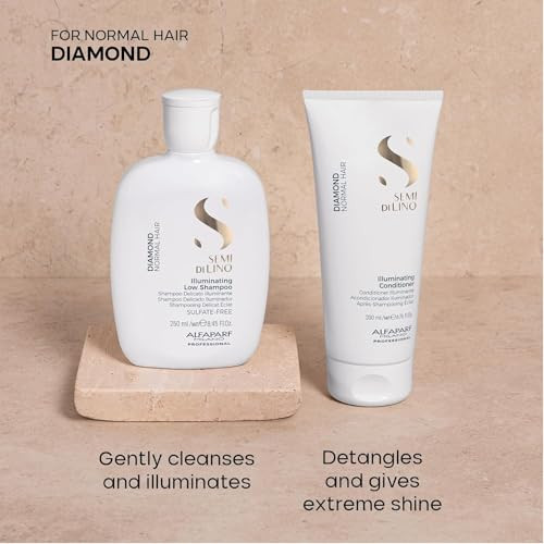 Alfaparf Milano Semi Di Lino Diamond Argan Oil Shampoo And Conditioner Set