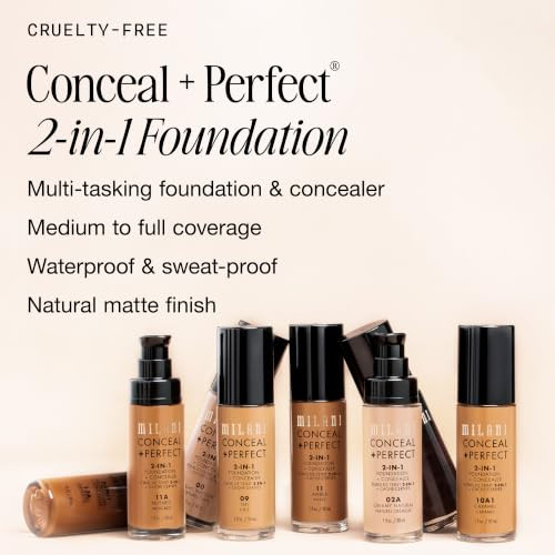 Milani Conceal Plus Perfect 2 In 1 Foundation Plus Concealer 04A1 Golden Beige