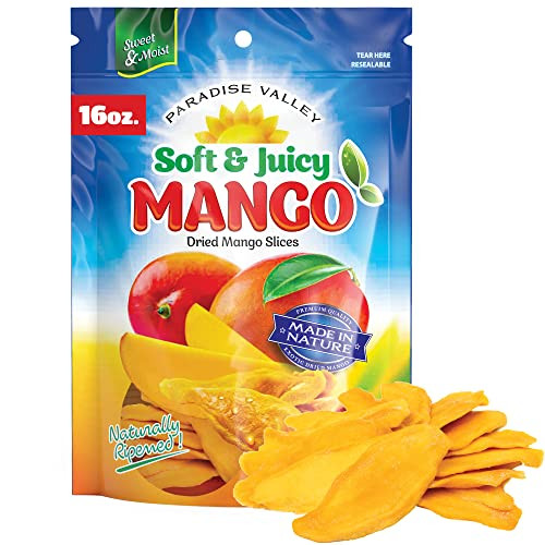 Paradise Valley Dried Mango Slices Soft And Juicy 16 Oz