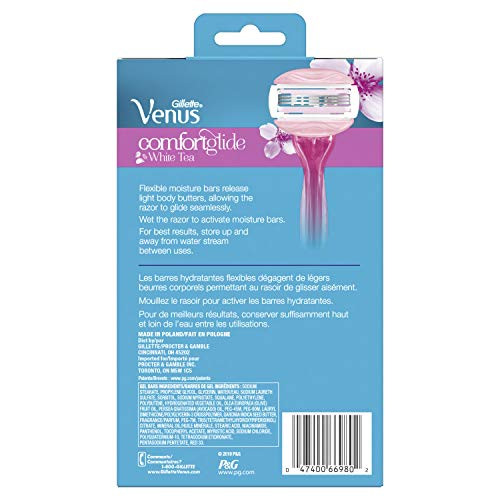 Gillette Venus Comfortglide White Tea Scented Women S Disposable Razors 4 Count