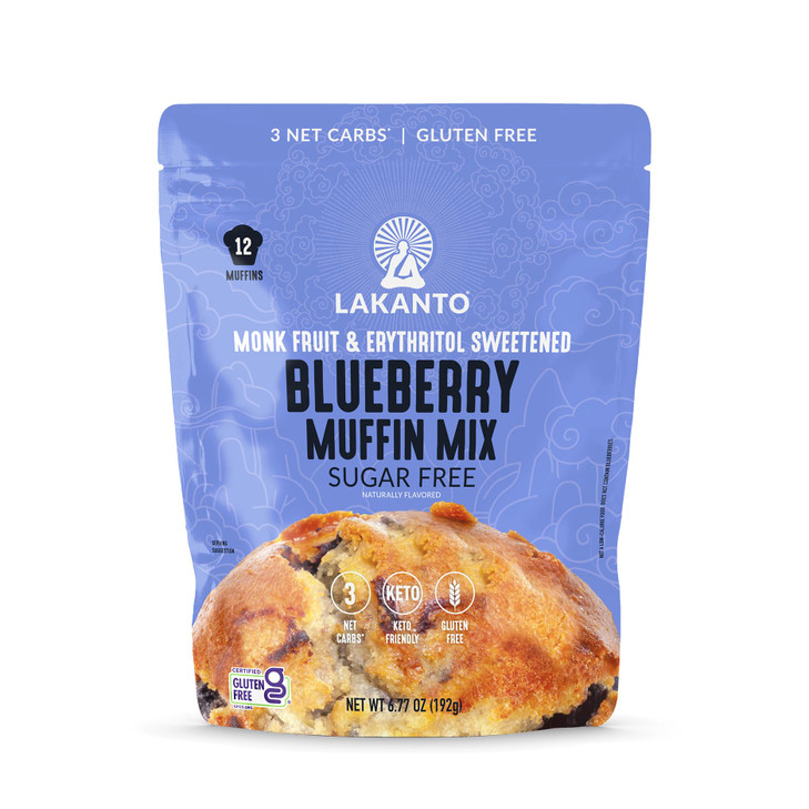 Lakanto Sugar Free Blueberry Muffin Mix Gluten Free Keto 12 Muffins