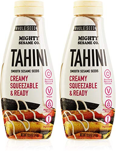 Mighty Sesame Whole Seed Creamy And Ready Squeezable Tahini Paste 10.9Oz 2 Pack Gluten Free Vegan Non Gmo Keto Friendly Plant Based Protein