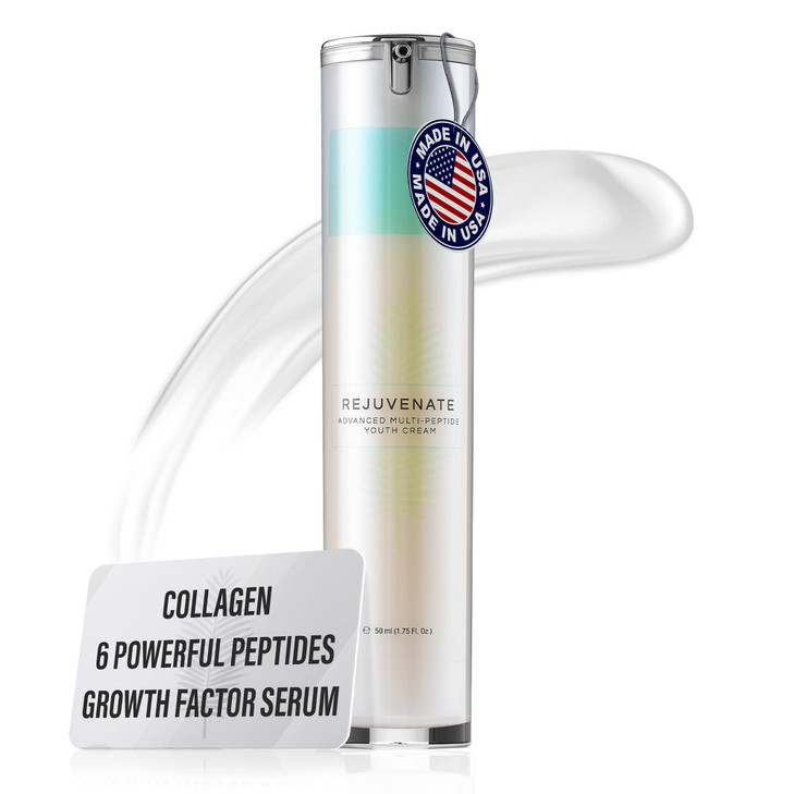 Rejuvenate Growth Factor Cream Ultimate Hydrating Face Cream Moisturizer Multi Peptide Cream W Collagen Stimulators For Firm Youthful Skin