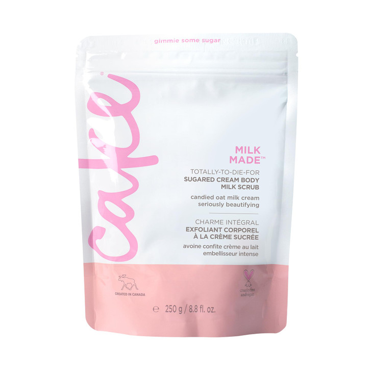 Cake Beauty Milk Made Vegan Body Sugar Scrub Shea Butter Candied Oat Milk And Marshmallow Root Extract Gentle Exfoliating Hand Leg Foot And