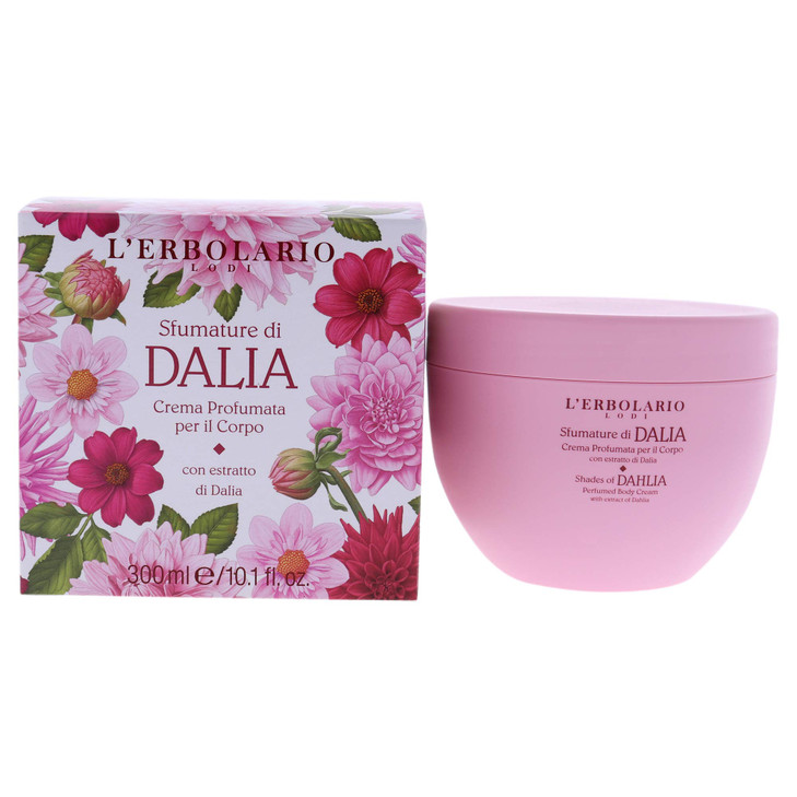 L Erbolario Body Cream Moisturizing Body Butter Floral Citrus Scent Skin Care With Dahlia Extract And Olive Butter Shades Of Dahlia 10.1 Oz