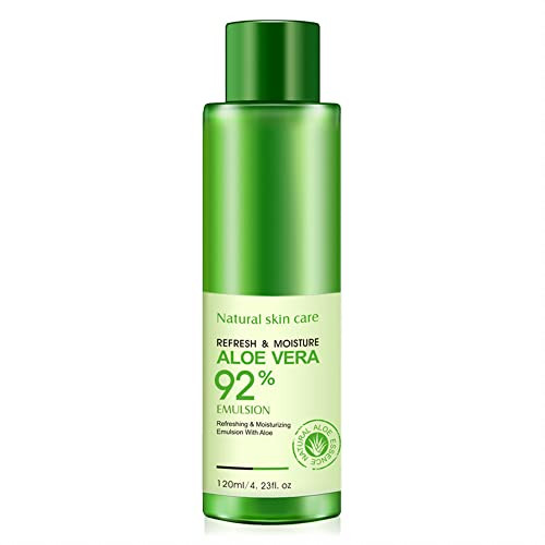 BIOAQUA Natural Skincare Refreshing Moisturizing Aloe Vera Emulsion 92% Light Lotion Smooth Improve Dry Skin 120ml 4.23oz