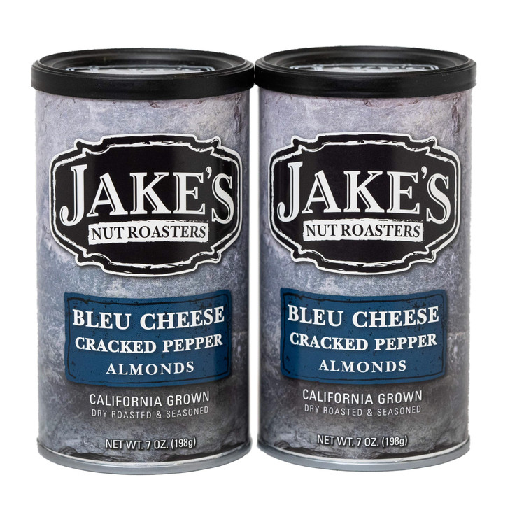 Jake S Nut Roasters Bleu Cheese Cracked Pepper Almonds 7 Oz Can 2 Pack