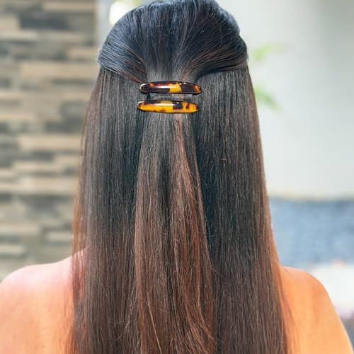 Camila Paris Cp2883 Per 2 French Hair Barrette Clip For Girls Tokyo Small 2.25 Inch Set Of 2 Strong Hold Grip Hair Clips For Women No Slip