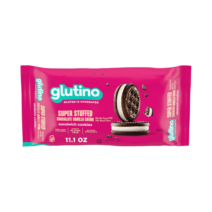 Glutino Gluten Free Chocolate Vanilla Crème Sandwich Cookies 11.1 Oz