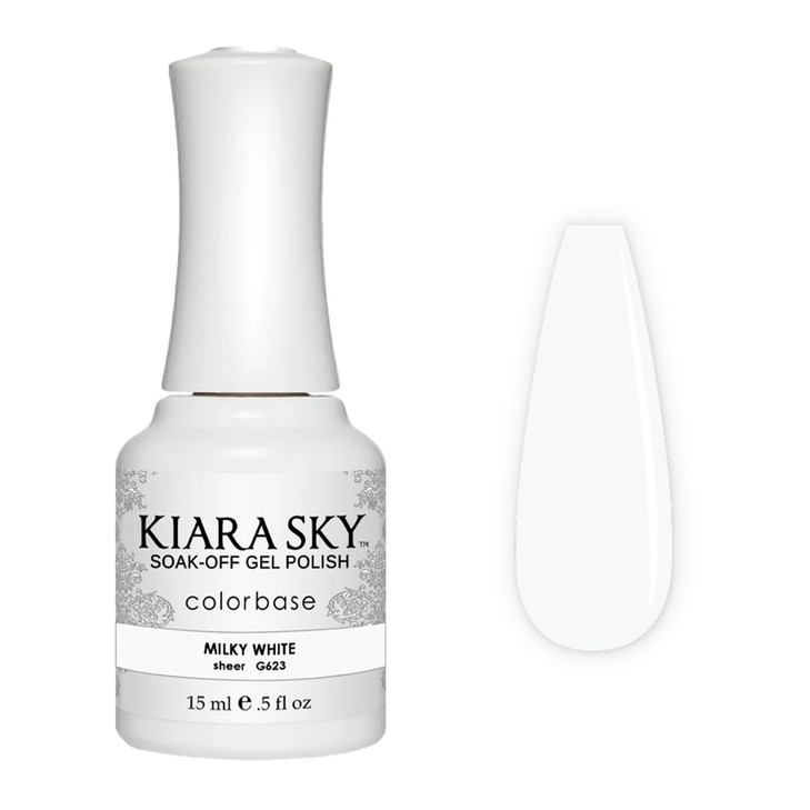 Kiara Sky Gel Polish Milky White G623