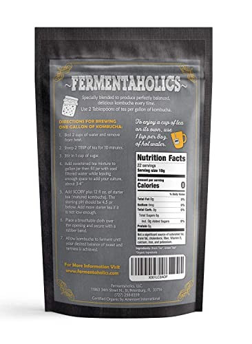 Fermentaholics Usda Certified Organic Kombucha Tea Blend Kosher Certified Organic Black And Green Tea Blend Loose Leaf