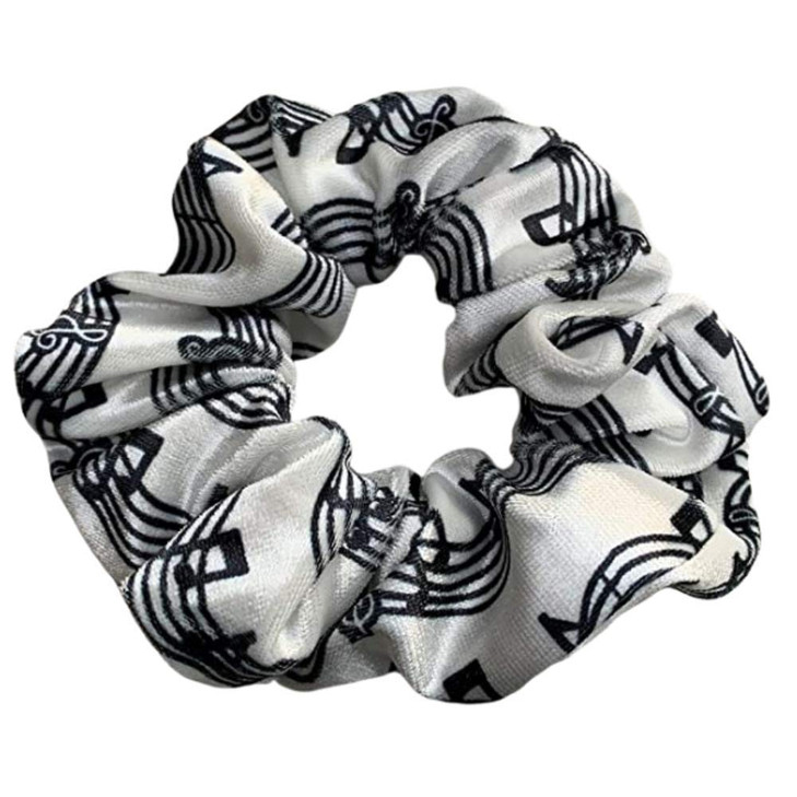 Sportybella Music Scrunchie Velvet Hair Tie For Girls