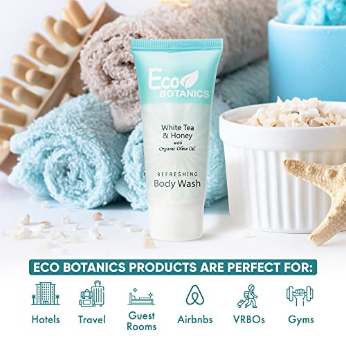 Eco Botanics 20 Count 0.85 Oz Refreshing Body Wash Travel Size Toiletries