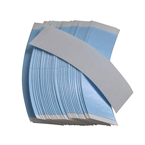 Coloryoung 36Pcs Blue Double Sided Waterproof Lace Wigs Adhesive Tape Strips For Lace Front Wig Toupee