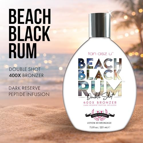 Tan Asz U Beach Black Rum 400X Bronzer Indoor Tanning Lotion 13.5 Fl Oz