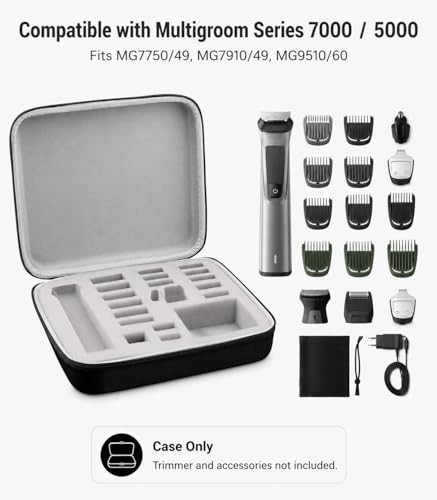 Gwcase Large Hard Case For Philips Norelco Multigroom 7000 5000 Case Only
