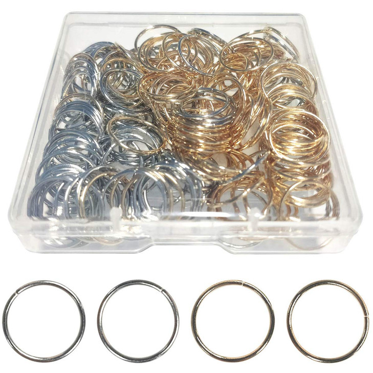 200 Pack Hair Braid Rings Hair Hoops Braid Hair Clip Accessories