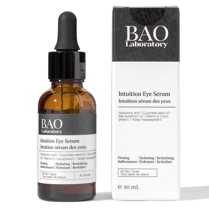 Bao Laboratory Intuition Eye Serum Vitamin E Cucumber Seed Oil And Hyaluronic Acid Eye Serum For Wrinkles Finelines And Dark Spots Best For