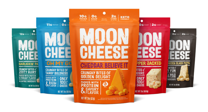 Moon Cheese Bites Bundle Cheddar White Cheddar Parm Gouda And Get Pepper Jacked 2 Ounce 5 Pack Lunch Or Snack