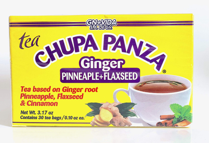Tea Chupa Panza Tea Based Onginger Root Pinneapple Flaxseed And Cinnamon 30 Tea Bags 0.10 Oz Each