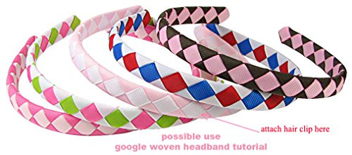 Hipgirl Bulk Plain Craft Plastic Headbands For Diy 12Pc White Headbands For Women Girls And Teens