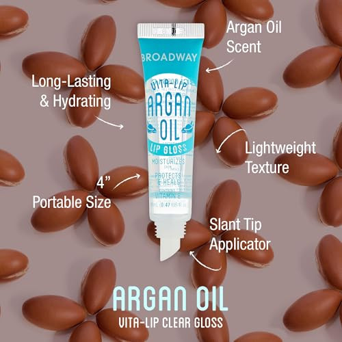 Ruby Kisses Broadway Vita Lip Clear Lip Gloss Argan Oil 48 Pack Ultra Hydrating And Soothing Formula With Multi Vitamin Oils High Shine Non