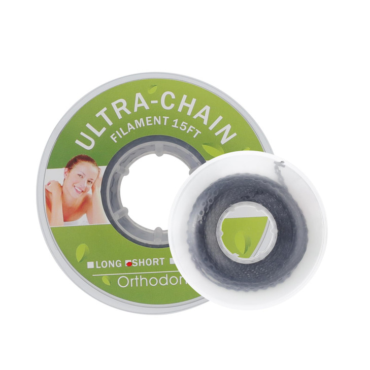 Colourful Elastic Power Chain For Braces Dental Orthodontic Powerchains 3 Sizes Ortho Rubber Band Long Black 9