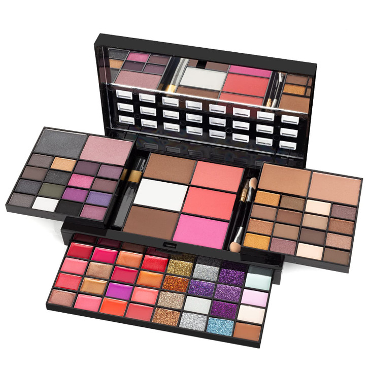 All In One Makeup Gift Kit Ultimate Color Combination 36 Eyeshadow 28 Lip Gloss 3 Blusher 4 Concealer 3 Contour Powder 3 Brushes 1 Mirror 74