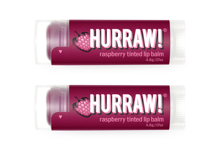 Hurraw Raspberry Tinted Lip Balm 2 Pack Sheer Berry Tint Organic Certified Vegan Cruelty And Gluten Free. Bee Shea Soy And Palm Free.