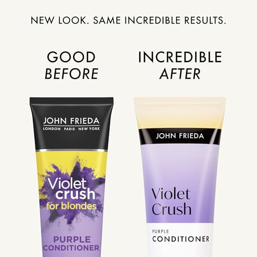 John Frieda Violet Crush Purple Conditioner Purple Conditioner For Blonde Hair Crushed Violet Pigments Neutralize Brassy Tones For Cooler