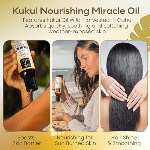 Island Essence Kukui Nut Oil For Skin Hair And Massage Maui 4.5 Oz