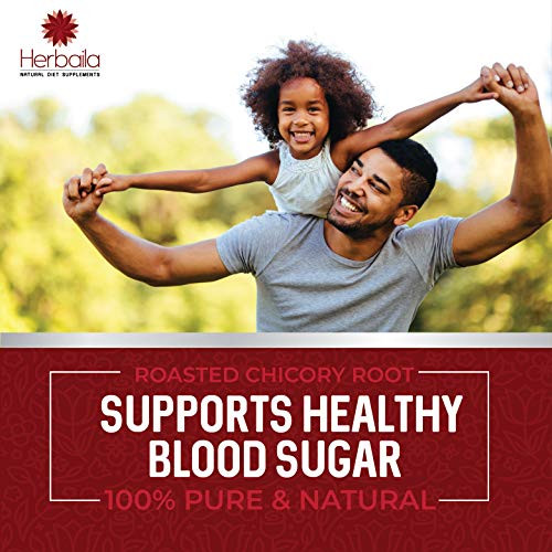 Herbaila Chicory Root Roasted Granules 1 Pound Chicory Coffee Inulin Prebiotic Dietary Fiber Rich Flavor Caffeine Free Natural Tea And