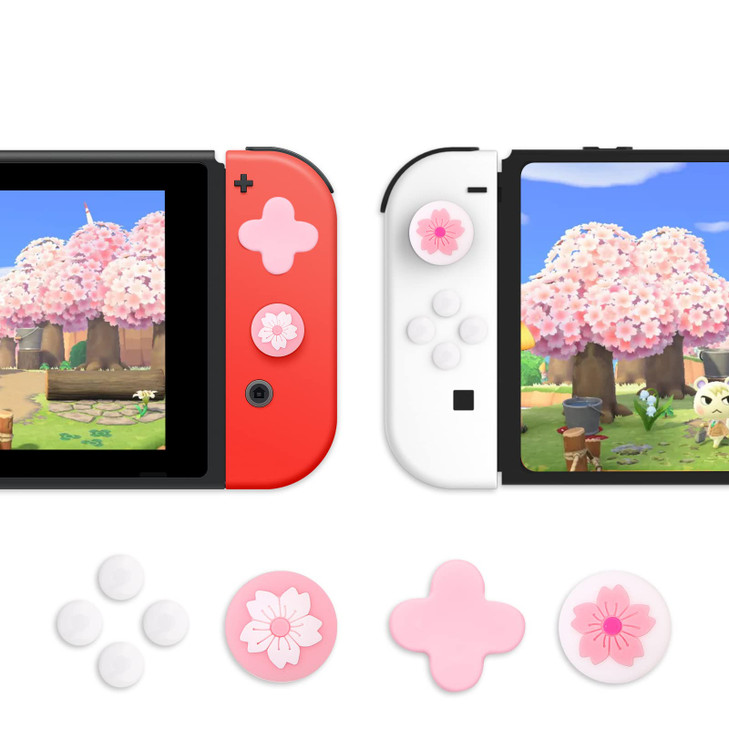 Ghost Thumb Grips for Nintendo Switch, Luminous Silicone Joystick Covers - Two Sets