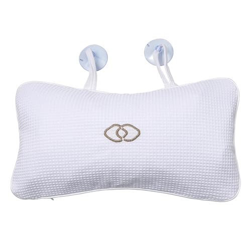 Yuet Anti Slip Non Slip Bathtub Pillow Home Spa Bath Inflatable Cushion Head Neck Back Shoulders Rest Relax Suction Cup Bathroom Support For