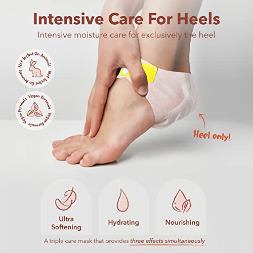 Purederm Moisturizing Foot Mask For Dry Cracked Heels 1 Pack Intensive Hydrating Foot Mask For Deep Moisture And Heel Repair Soft Smooth