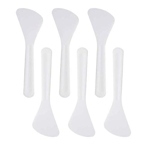 100Pcs Mini Disposable Cosmetic Spatulas Facial Care Cream Mask Spoon Stick Plastic Mixing Spatulas Makeup Scoop For Mixing And Sampling