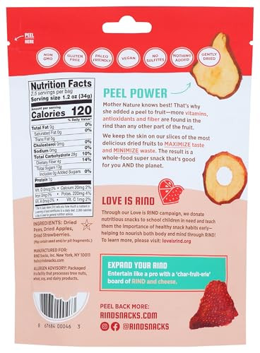 Rind Fruit Snack Strawpeary Blend Apple Pear 3 Ounce