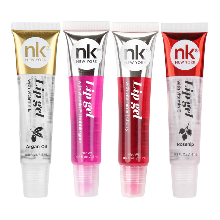 Nicka K New York Hydrating Lip Gel Non Sticky Gloss 4 Pack