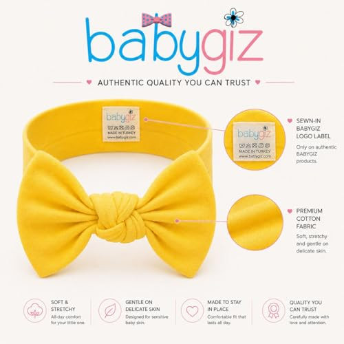 Babygiz Baby Girl Headbands Infant Toddler Cotton Handmade Hairbands With Bows Child Hair Accessories Purple