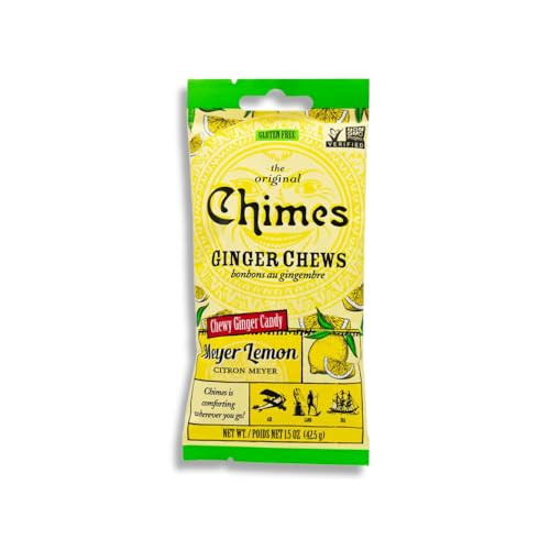 Seasonal Original Chimes Ginger Chews Meyer Lemon Chewy Candy 1.5 Oz Pack Of 3